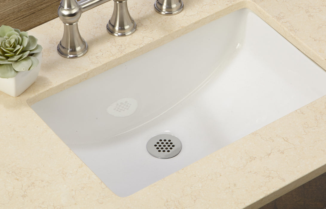 KBFMORE™ 20.5" Square Porcelain Undermount Bathroom Sink