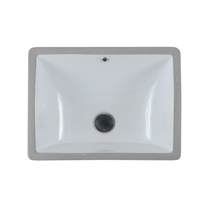 KBFMORE™ 20.5" Square Porcelain Undermount Bathroom Sink