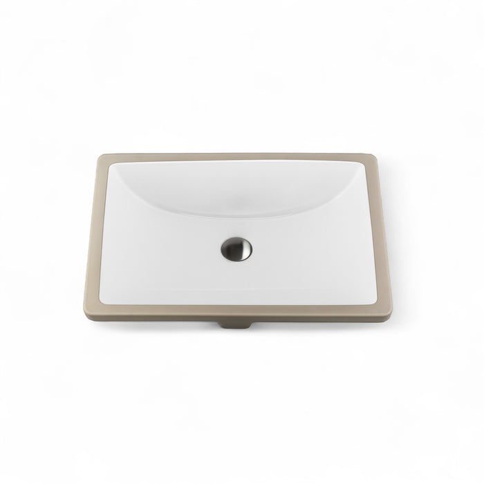 20-Inch Square Undermount Porcelain Bathroom Sink (2-Pack), UB03W-2PN