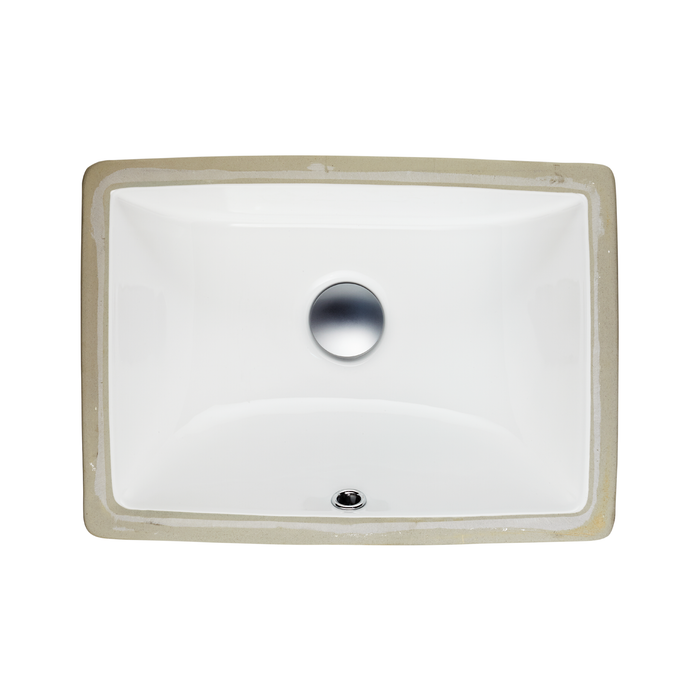 KBFMORE™ 18.5" Square Porcelain Undermount Bathroom Sink