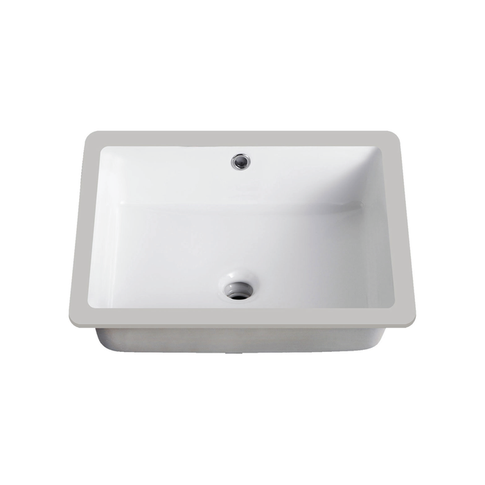 KBFMORE™ 19.5" Square Porcelain Undermount Bathroom Sink