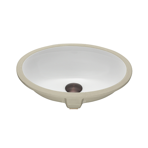 KBFMORE™ 18.5" Circular Porcelain Undermount Bathroom Sink