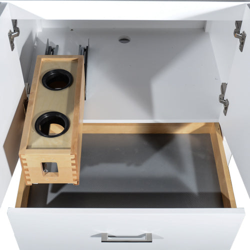 30-Inch Single Bathroom Vanity Cabinet in White, URBAN COLLECTION, VC-S02-2D1DR-30WH-1