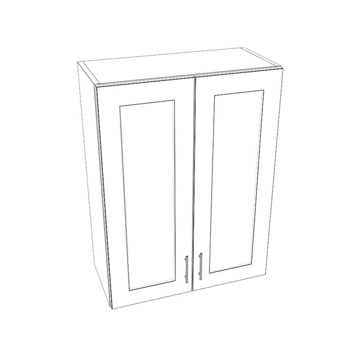 Double Door Wall Cabinet (Shaker Off-White/Frameless/Assembled)