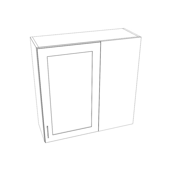 Blind Corner Wall Cabinet (Shaker Gray/Frameless/Assembled)