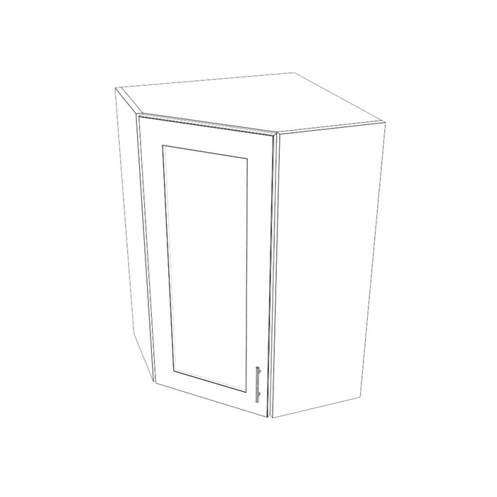 Diagonal Corner Wall Cabinet (Modified Shaker Beige/Frameless/Assembled)