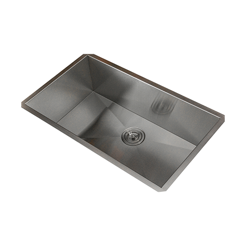 KBFMORE™ 28" Stainless Steel Single Bowl Zero Radius Kitchen Sink