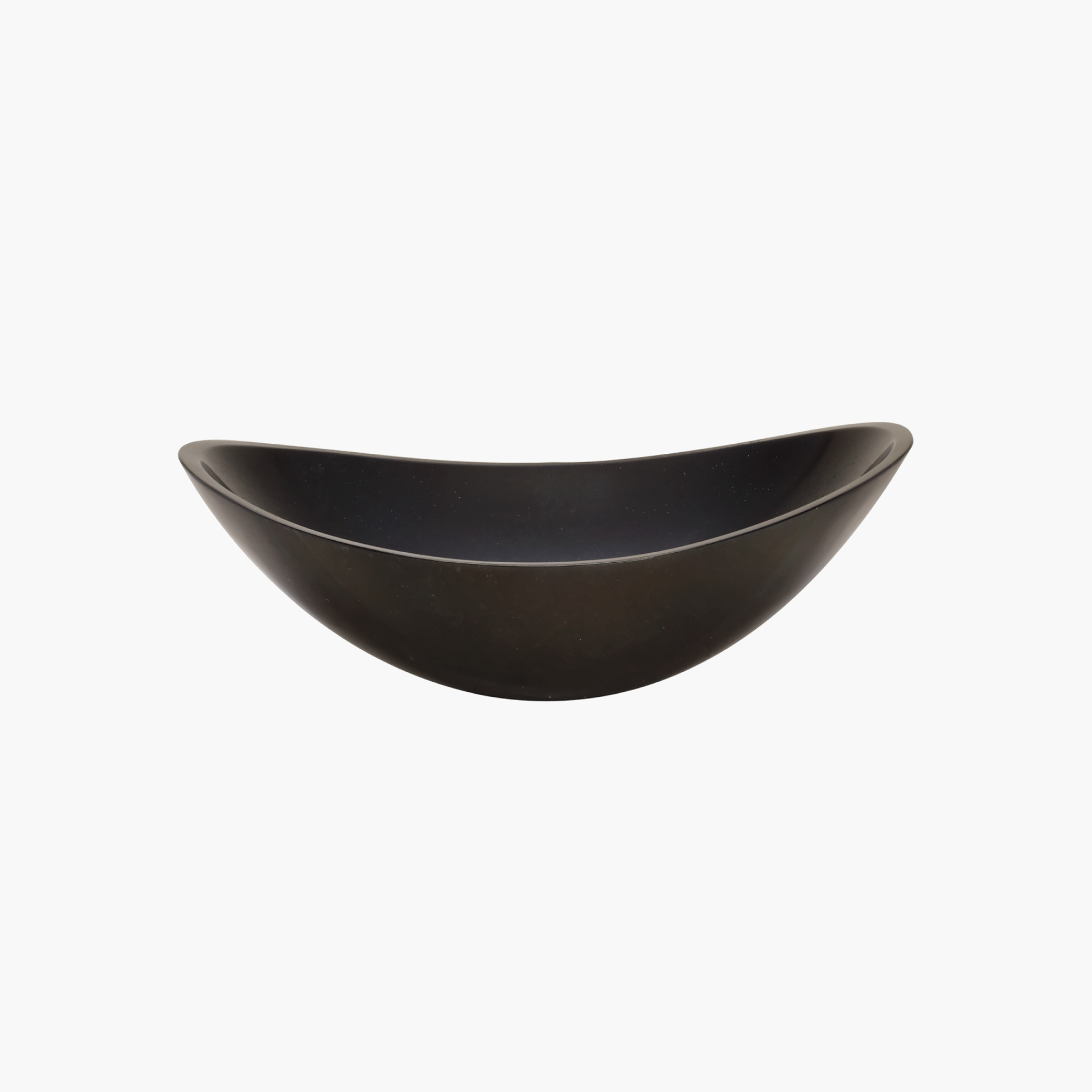 KBFMORE™ 19" Curved Black Granite Vessel Bathroom Sink