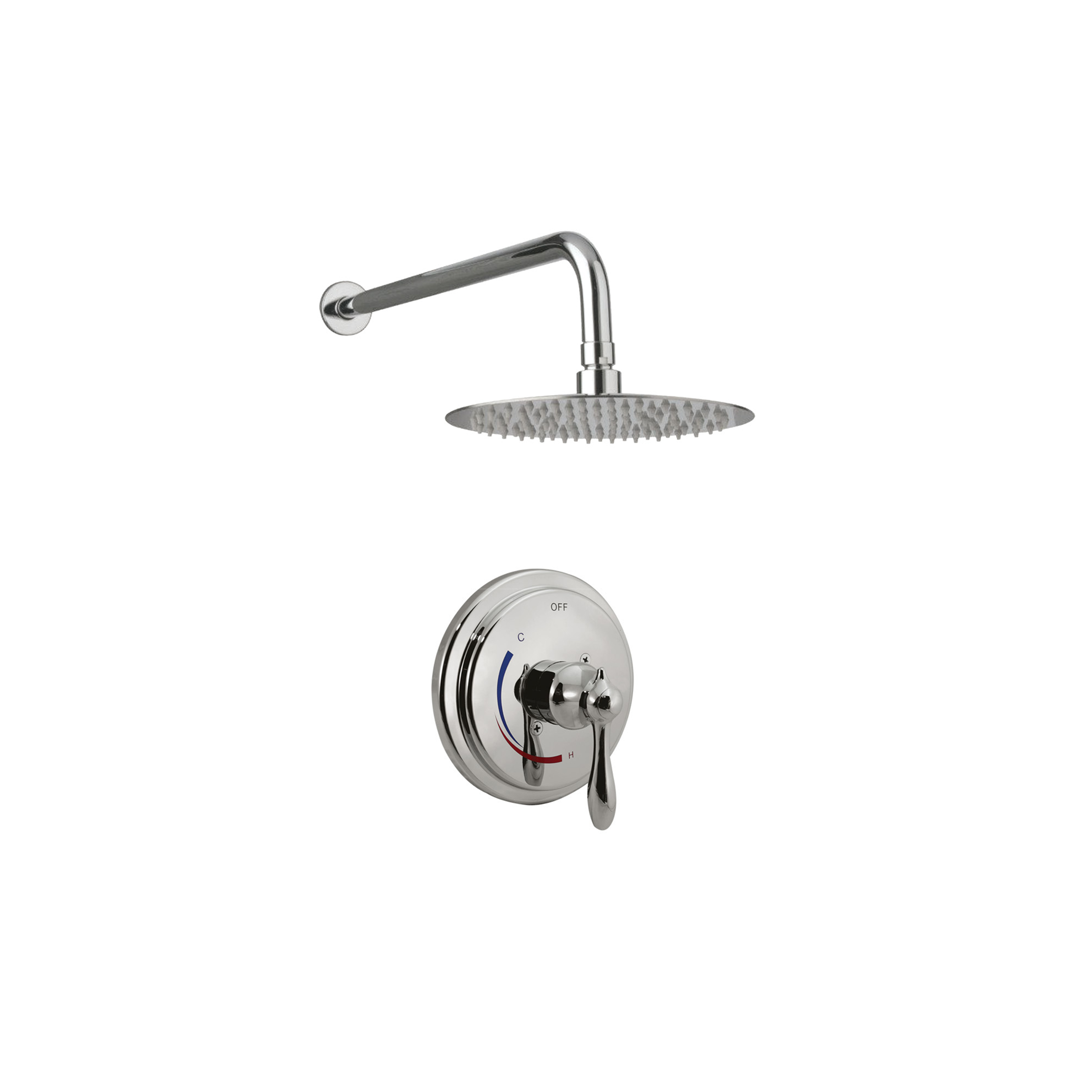 KBFMORE™ Thermostatic & Pressure Balance Shower Kit with Round Shower Head and Round Classic Valve