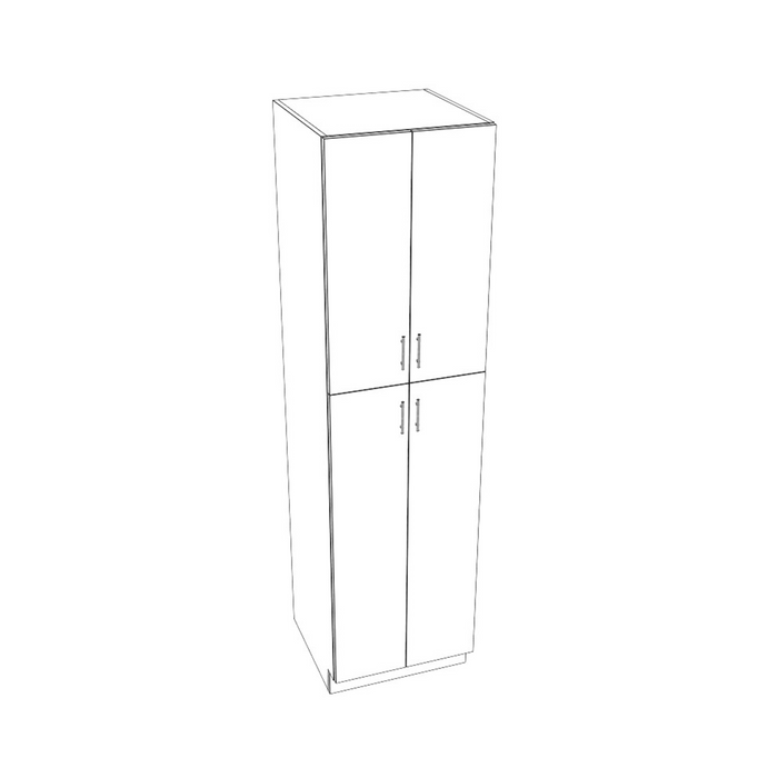 Four Door Tall Pantry Cabinet (Flat Black/Frameless/RTA)