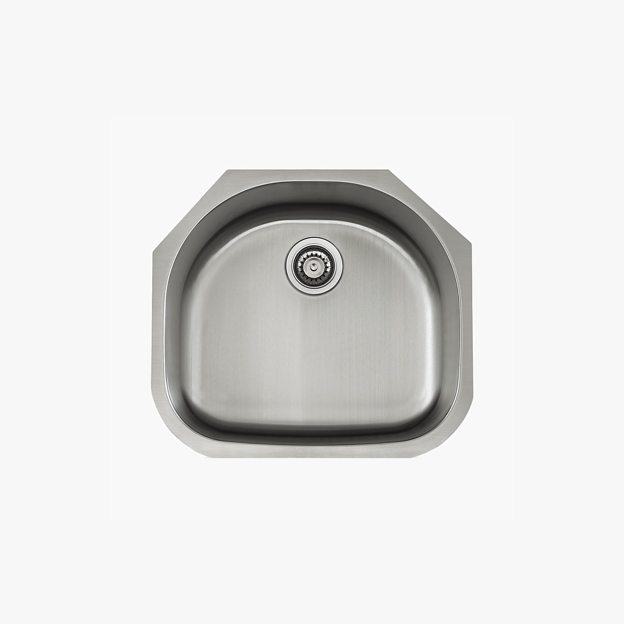 KBFMORE™ 23" Stainless Steel Single Bowl U-Shaped Classic Kitchen Sink