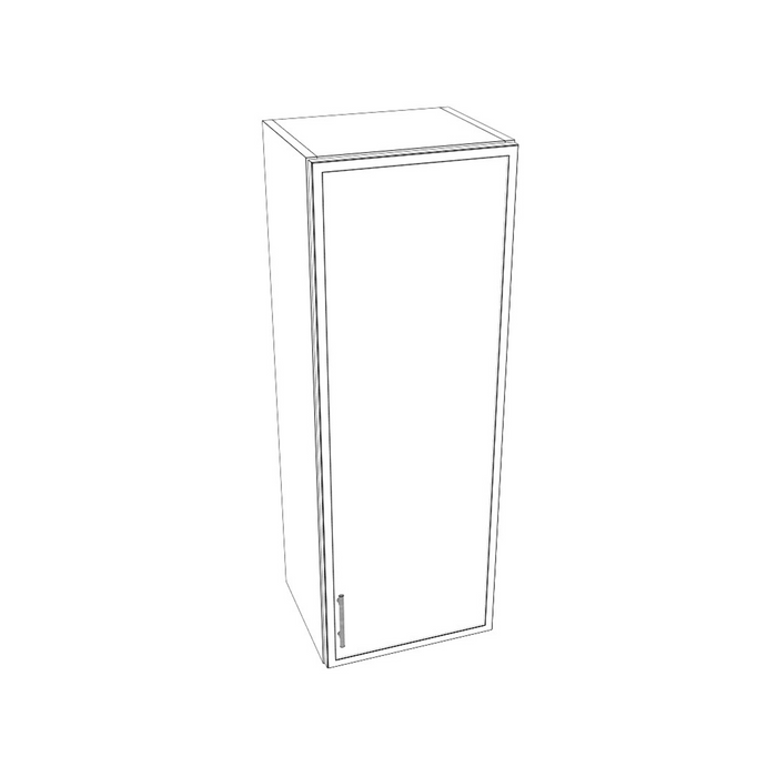 Single Door Wall Cabinet with 3 Shelves (Slim Shaker White/Frameless/RTA)