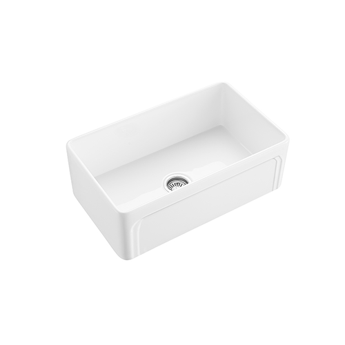 KBFMORE™ 30" Fireclay Single Bowl Farmhouse Kitchen Sink