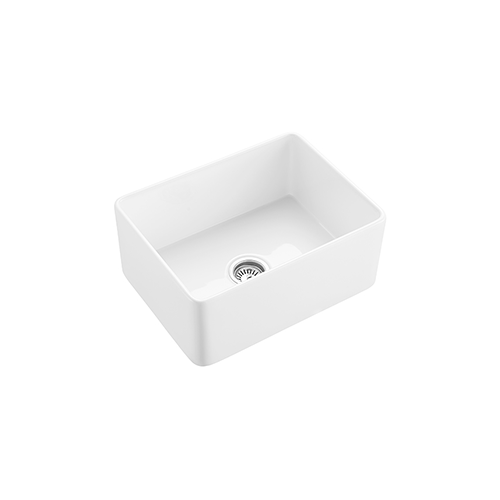 KBFMORE™ 24" Fireclay Single Bowl Farmhouse Kitchen Sink