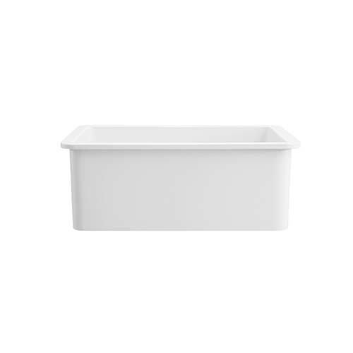 KBFMORE™ 27" Fireclay Single Bowl Dual Mount Kitchen Sink